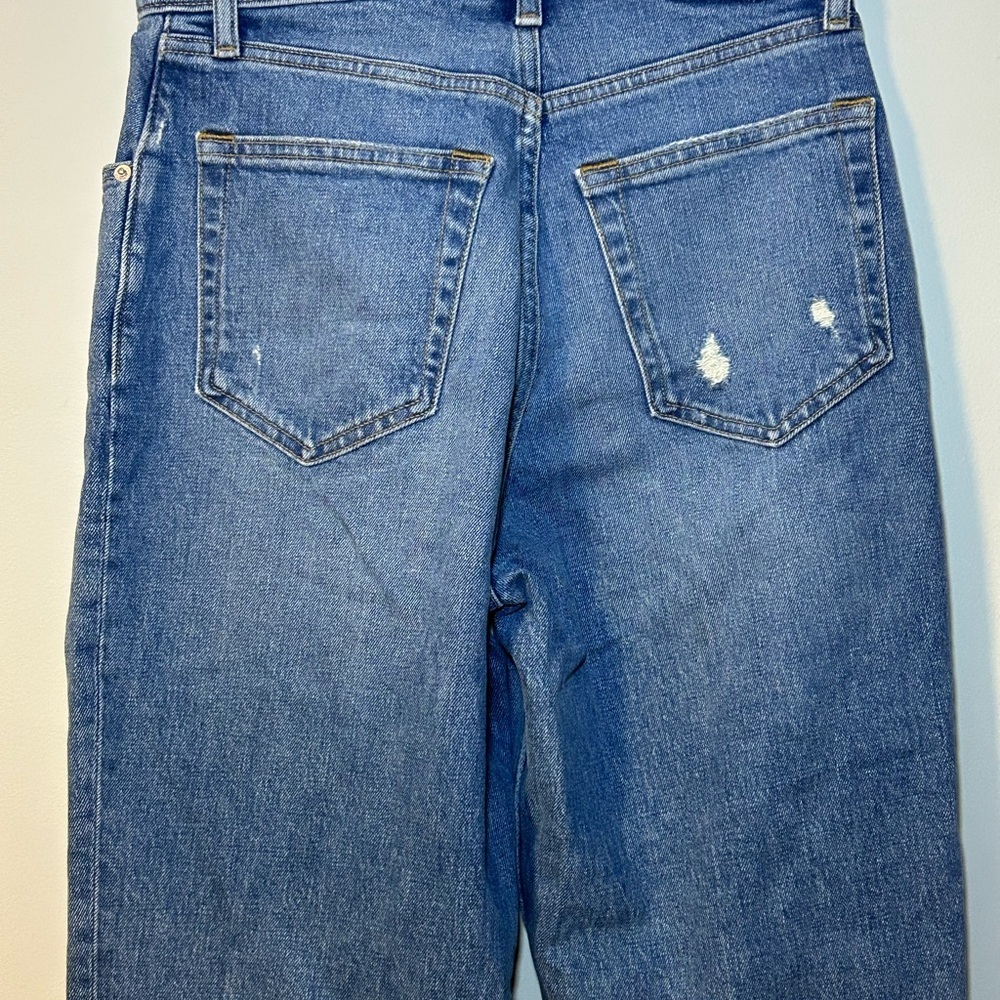 Abercrombie and Fitch 90s straight ultra high rise jeans size 27/4 medium wash - Picture 4 of 11